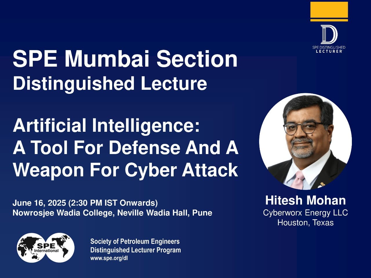 #TechConnect: AI: A Tool For Defense And A Weapon For Cyber Attack. By Mr. Hitesh Mohan (Cyberwox Energy LLC, Houston, Texas)